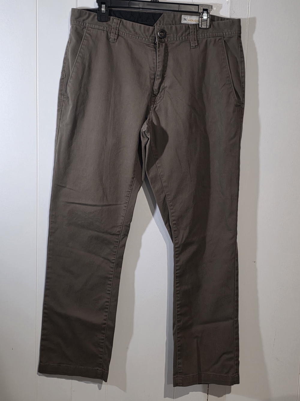 Volcom Men's Brown Chino Pants - Classic Straight Fit